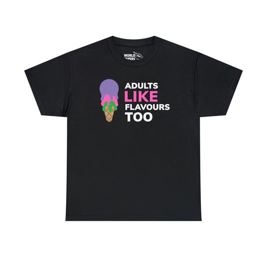 WVA "Adults Like Flavours Too" Unisex Heavy Cotton Tee (EU Only)