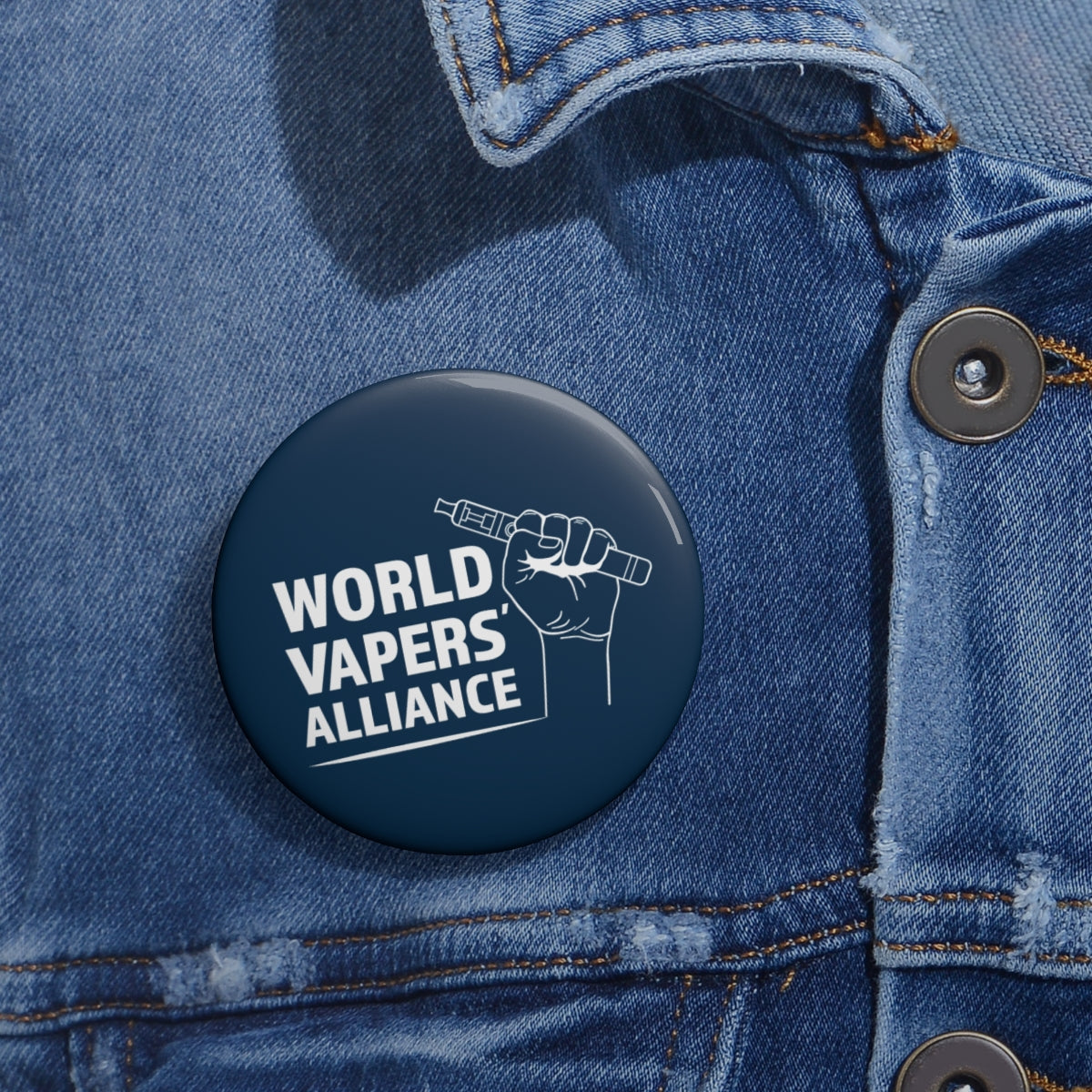 WVA Dark Blue Pin Button - (US Only)