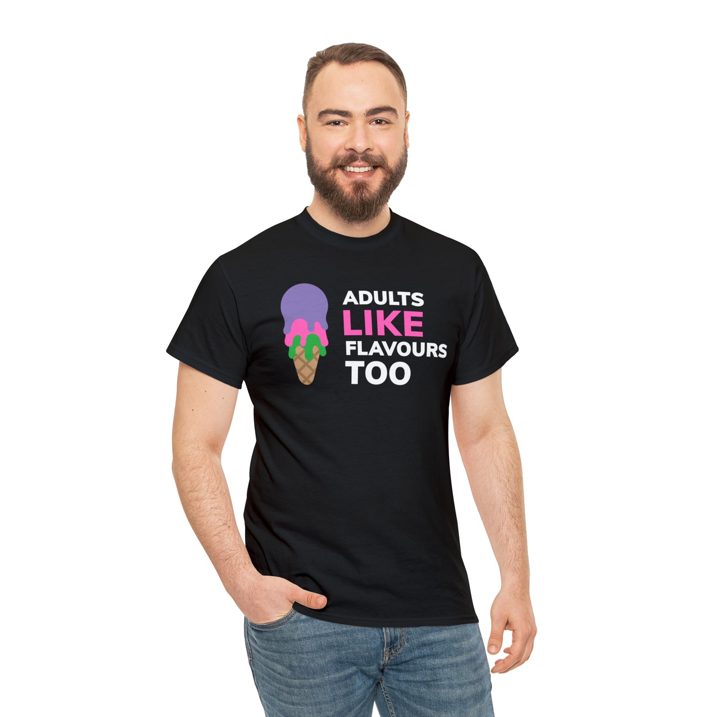 WVA "Adults Like Flavours Too" Unisex Heavy Cotton Tee (EU Only)