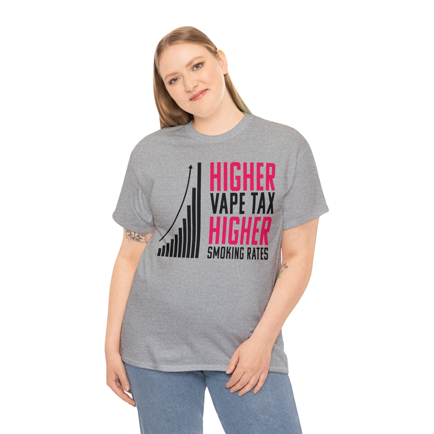 WVA "Higher Tax, Higher Smoking Rates" Unisex Heavy Cotton Tee (EU Only)